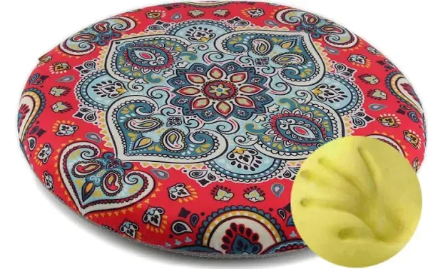  Memory Foam Seat Cushion Anti-slip Soft Round Stool Cushion 16 Inch Floral