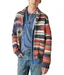 Lucky Brand Men's Southwestern Print Shawl Cardigan