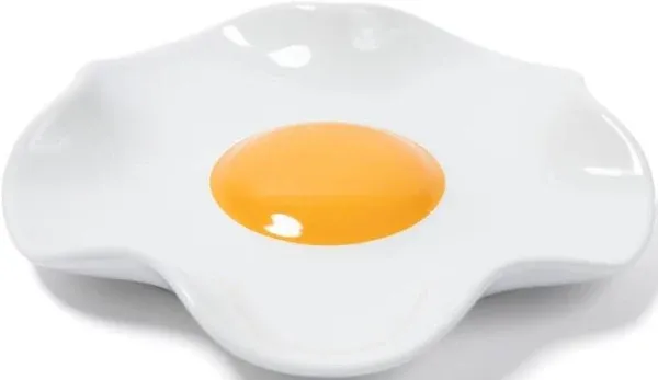 Fried Egg Ceramic Spoon Rest for stove top and kitchen counter | Large and Dishwasher-Safe Utensil holder | Home & kitchen decor | Kitchen Gifts for women | House warming gifts new home