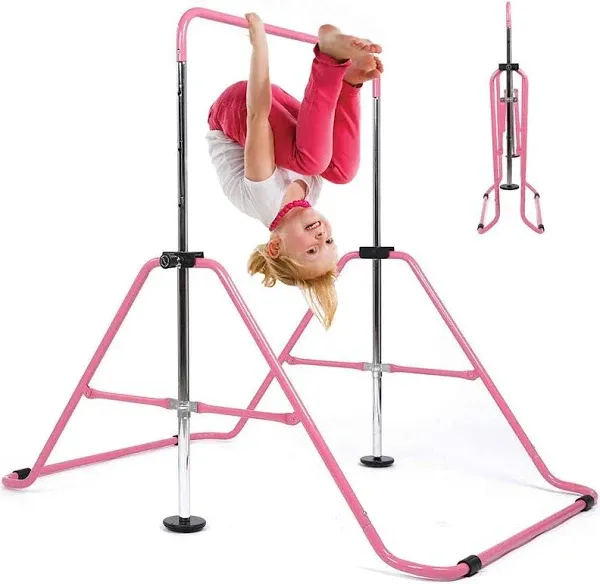 WATBKHE Gymnastics Bar Gymnastic Equipment for Home Adjustable Height Gymnast...