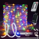 WYZworks 10ft Colorful 8-Mode LED Rope Light w/Remote Control, Outdoor Waterproof Accent Lighting, ETL Certified Clear Flexible PVC Tube, Size: 10'