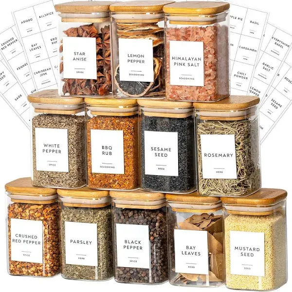 Laramaid Square Spice Jars 7 oz 12