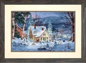 Dimensions Gold Collection Counted Cross Stitch Kit 20"X14" Winter's Hush (16 Co