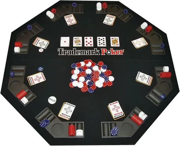 Poker Texas Traveller Table Top & 300 Chip Travel Set