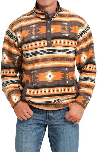 Cinch Men's Southwestern Print 1/4 Snap Pullover Multi Large US