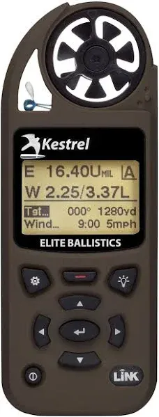 Kestrel Elite Weather Meter Applied Ballistics Link Wireless Flat Dark Earth