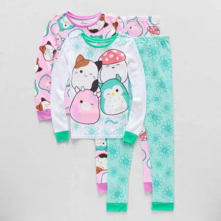 Girls 4-10 Squishmallow Ultra Soft 4-Piece Pajama Set