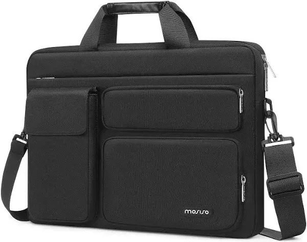 MOSISO Laptop Shoulder Messenger Bag Compatible with MacBook Air 15 inch M2 A2941 2023/Pro 16 2023-2019 15-15.6 inch Notebook with 2 Raised&1 Flapove