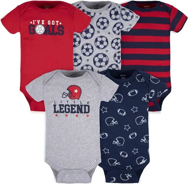 Gerber 5-Pack Baby Boys Short Sleeve Onesies Bodysuits