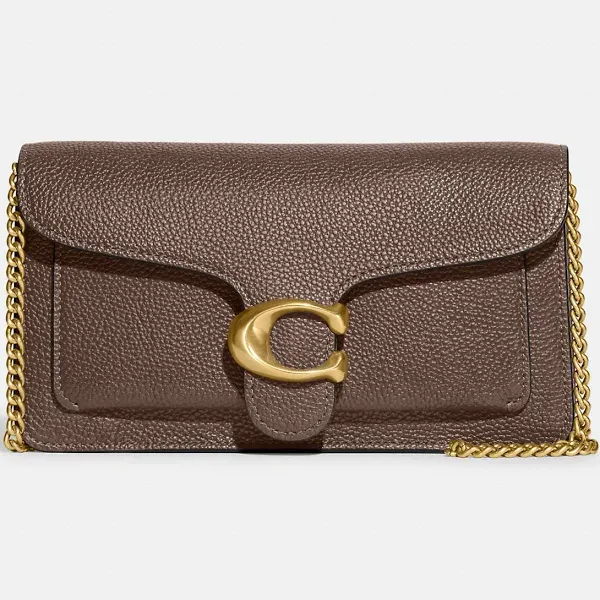 Coach Tabby Chain Clutch - Chalk