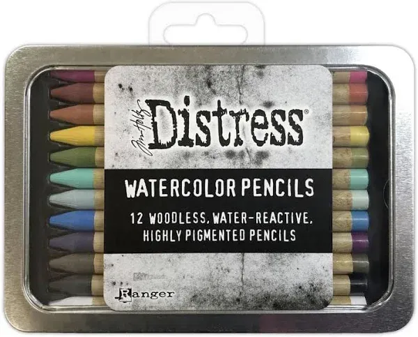 Set 1 Distress Watercolor Pencils - Tim Holtz - 12/Pkg