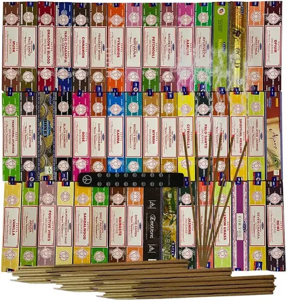 Satya Incense Sticks - Variety Pack - 12 Randomly Selected Scents - 15