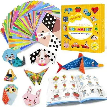 hapray Origami Kit 144 Sheets Origami Paper for Kids 72 Patterns with Craft Guiding Book