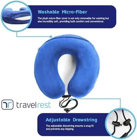 Travelrest Therapeutic Memory Foam Travel & Neck Pillow