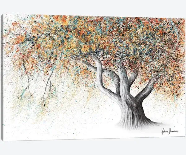 Rusty Autumn Tree by Ashvin Harrison - Canvas Wall Art Print 18x26 inch