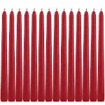 HELLY 14 Pack Tall Red Taper Candles - 10 Inch Red Dripless, Unscented Dinner Candle - Paraffin Wax with Cotton Wicks - 8 Hour Burn Time.