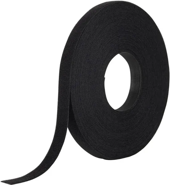 Velcro Brand ONE_WRAP Tape x 25 Yard Double Sided Self Gripping Roll, 189645, Black