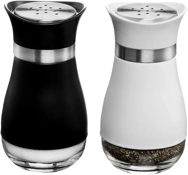 Mitbak Salt and Pepper Shakers (2-pc. Set) Elegant w/Clear Glass Bottom | Compact Cooking, Kitchen and Dining Room Use | Classic, Refillable Design (