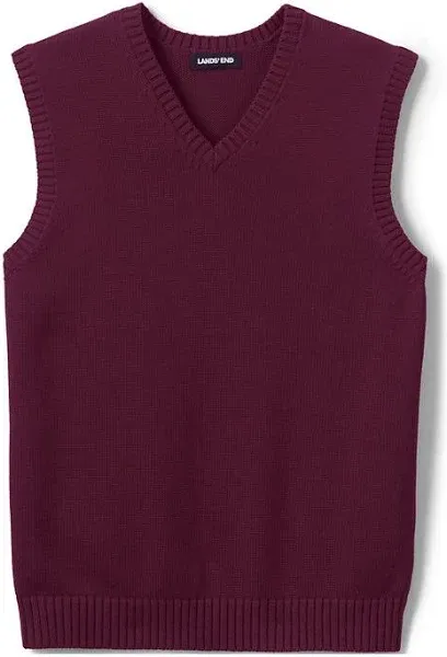 Lands' End Men's Cotton Modal Sweater Vest