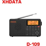 2023 New XHDATA D-109 FM STEREO/MW/SW/LW Portable Digital Radio Spain / Black