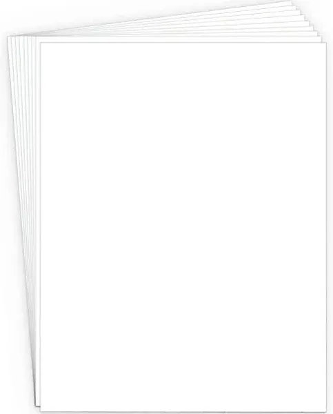 Hamilco White Linen Textured Cardstock Thick Paper - 8 x 10" Heavy Weight 80 lb Cover Card Stock - 50 Pack