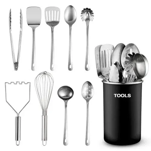 10-Piece Stainless Steel Kitchen Utensil Set 