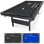 GoSports 6 ft Billiards Table - Portable Pool Table - Includes Full Set of Balls, 2 Cue Sticks, Chalk, and Felt Brush - Blue