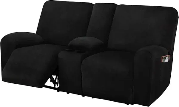 ULTICOR Reclining Love Seat with Middle Console Slipcover