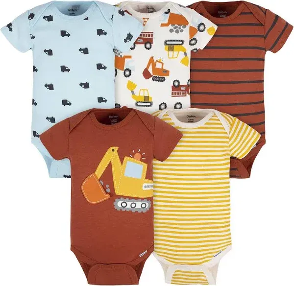 Gerber 5-Pack Baby Boys Short Sleeve Onesies Bodysuits