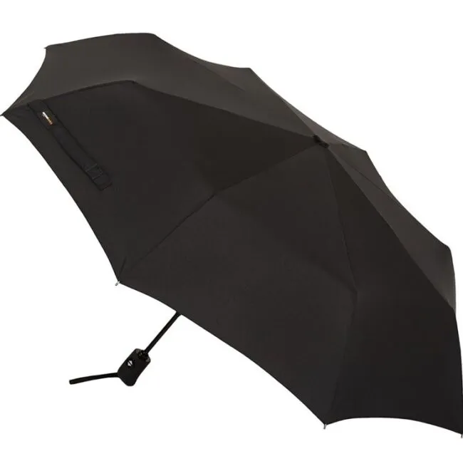 Automatic Small Compact Travel Umbrella, One Size, Black