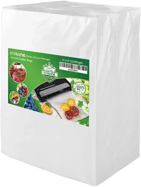 200 Quart 8x12 Vacuum Food Sealer Bags With Bpa Free And Heavy Dutycommercial Gr