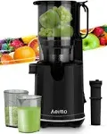 Juicer Machine, Aeitto Cold Press Juicer with 5.3" Large Feed Chute, 1.7L Large Capacity Whole Masticating Juicer for Fruits and Vegetables, 250W