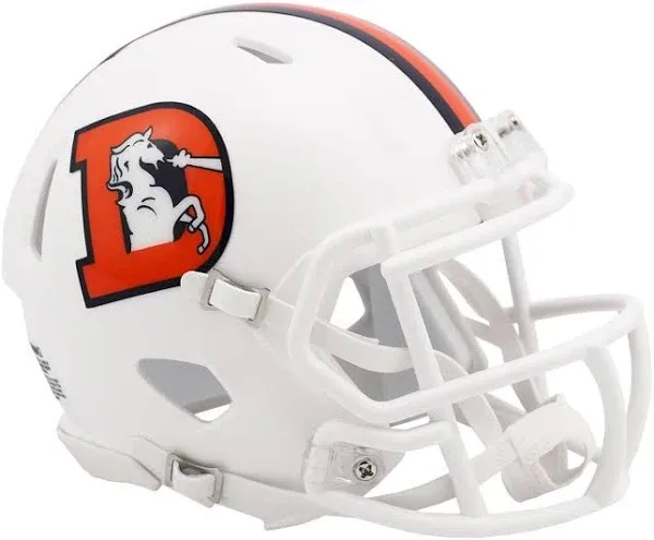 Riddell Denver Broncos NFL 2023 On Field Alternate Mini Speed Helmet (Snowcapped)