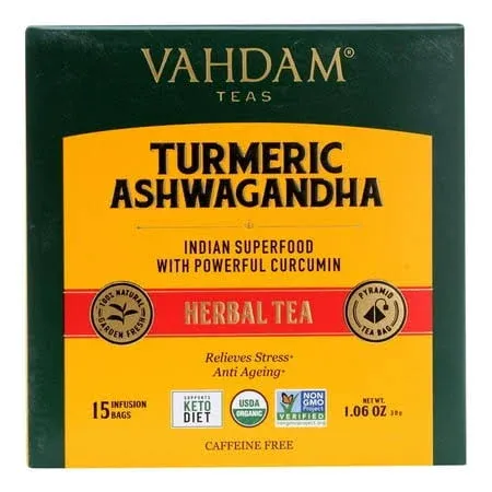 Vahdam Teas Turmeric Ashwagandha Herbal Tea