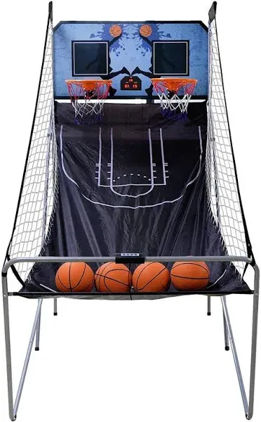 Homgarden Foldable Indoor Basketball Arcade Game Sport Double Triple Electronic Hoops Shot 2 Players W/4 Ball