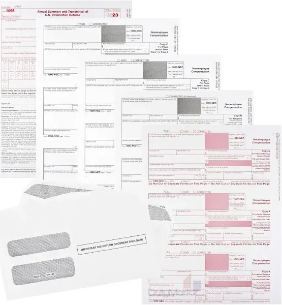 Dutymark 1096 NEC Tax Forms 2023