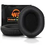 WC Wicked Cushions Replacement XL Ear Pads For Vmoda Headphones - Compatible with Vmoda M100 & Crossfade Series | Soft Leather, Luxurious Memory Foam, Added Thickness, Enhanced Noise Isolation | Black