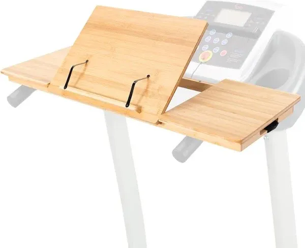 Universal Bamboo Tilting Treadmill Desk for Laptops, Tablets, and More