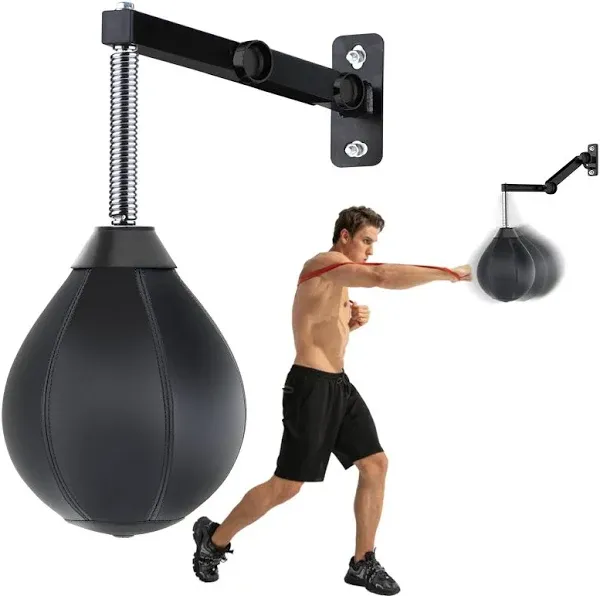 Speed Bag for Boxing,Punchin<wbr/>g Bag Wall Mount Height Adjustable Boxing Reflex ...