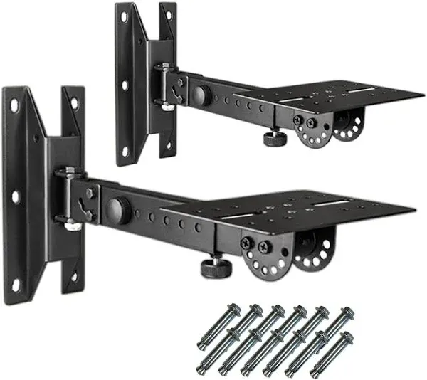 SPS-508 Speaker Wall Mount Stand, Rotatable Angle, Adjustable Swivel Tilt Spe...