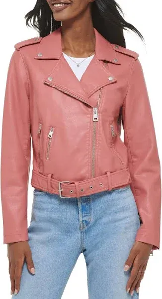 Levi's Women's Belted Faux Leather Moto Jacket (Regular & Plus Size)