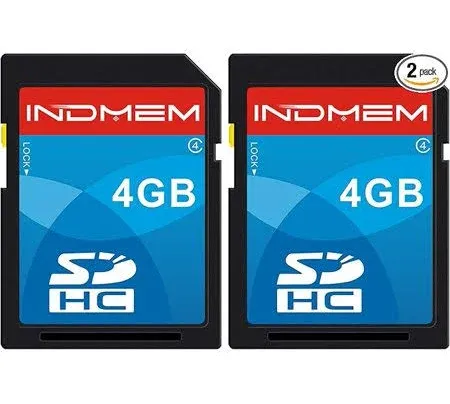 INDMEM SD Card 4GB SDHC Class 4 Flash Memory Card 4 GB Digital Camera Cards 2...