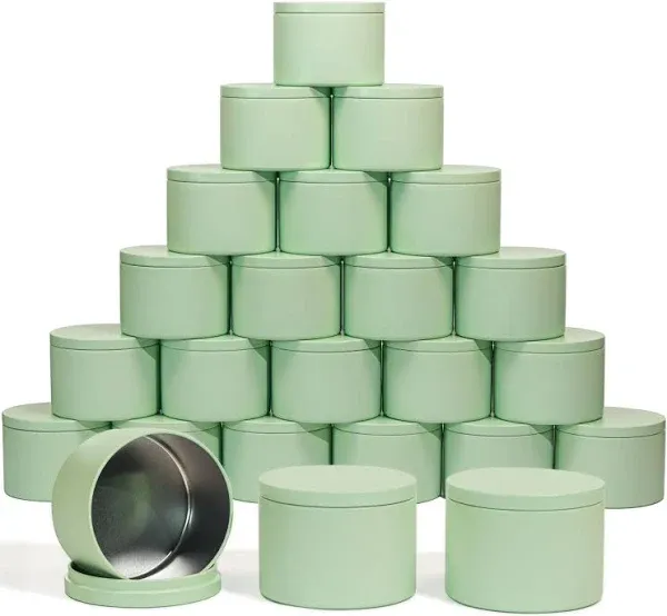 aroparc 8oz Candle Tins with Lids (24 Pack)