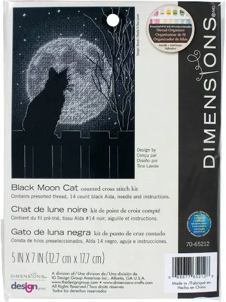 Dimensions Counted Cross Stitch Kit: Black Moon Cat