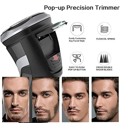 Max-t Men Electric Razor Rechargeable Wet & Dry Rotary Electric Shaver for Men