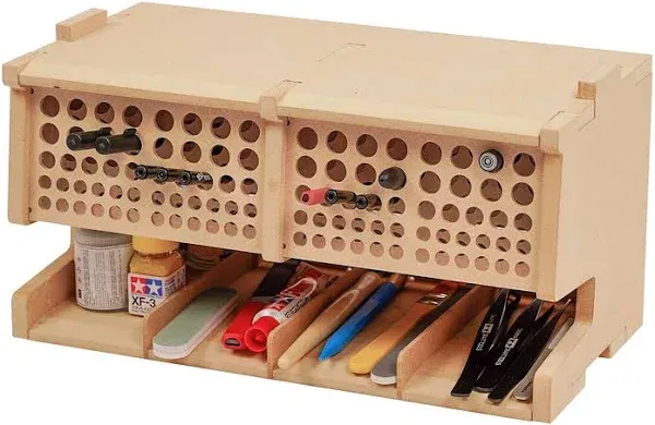 Bucasso GK6 Wooden Model Kit Tool Storage, Brush/Paint Organizer , Cra