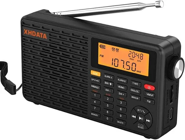 Portable Radio AM/FM/SW/LW/WB Weather Radio - NOAA Alert - Battery Operated