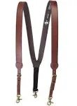 Nocona HDX Gallus Smooth Leather Suspenders - Brown