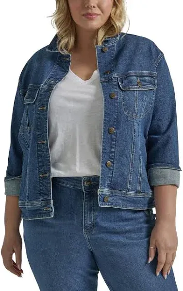 Lee Women's Plus Size Legendary Rider Denim Jacket