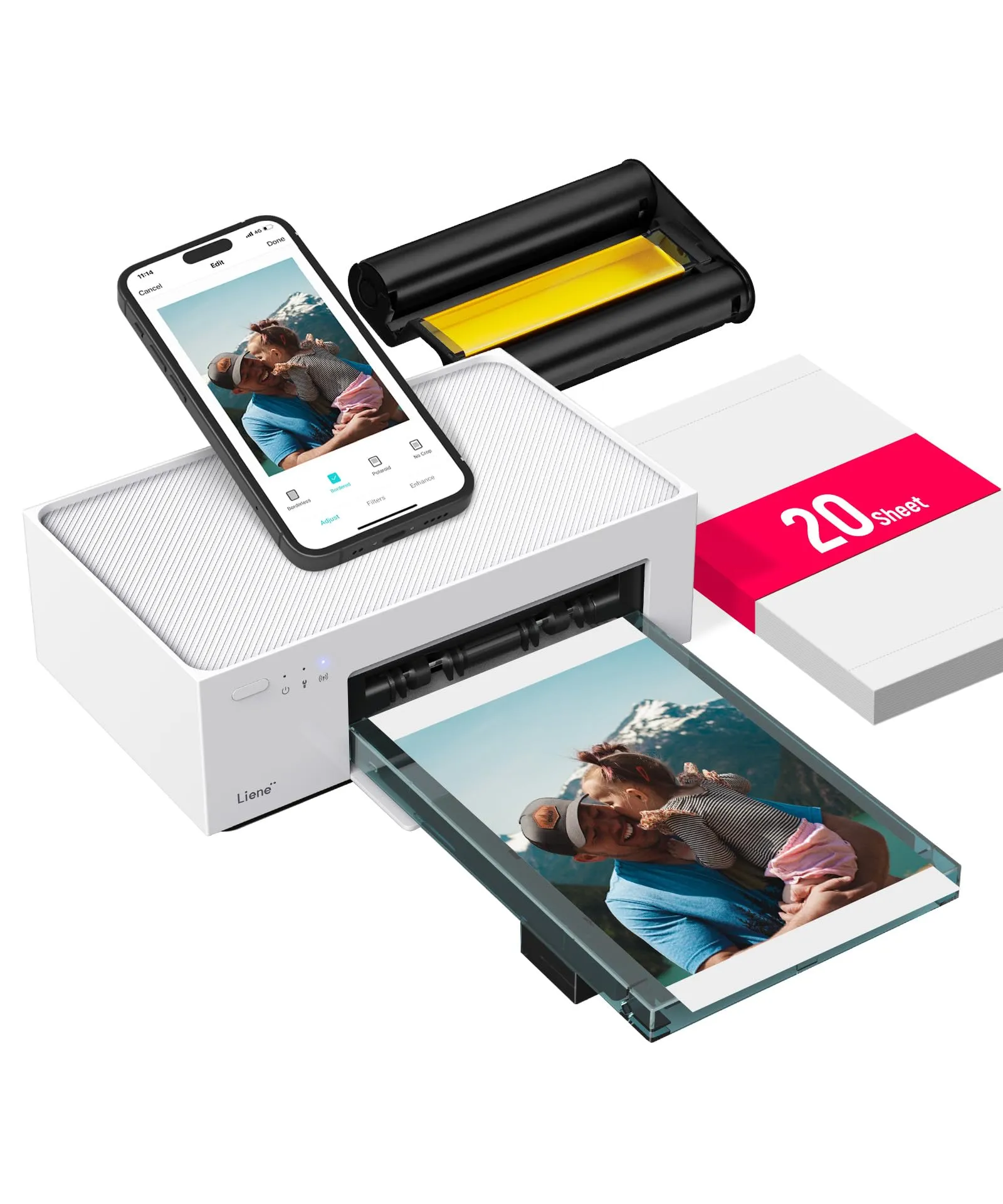 Liene Photo Printer 4x6" Instant Wi-Fi 100 Sheets